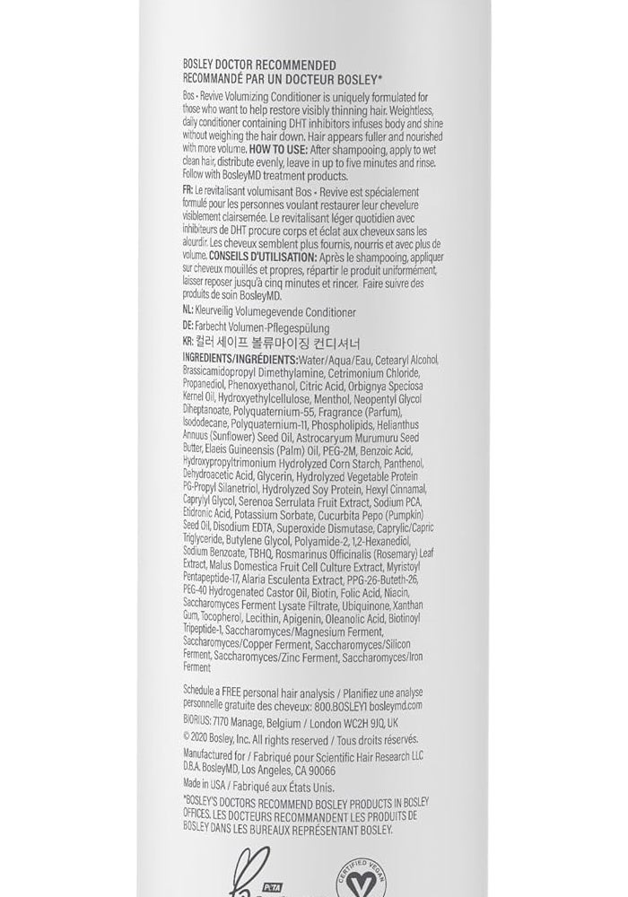BosleyMD BosRevive Volumizing Conditioner for Thinning and Color-Treated Hair, 33.8 Fl Oz - Image 3