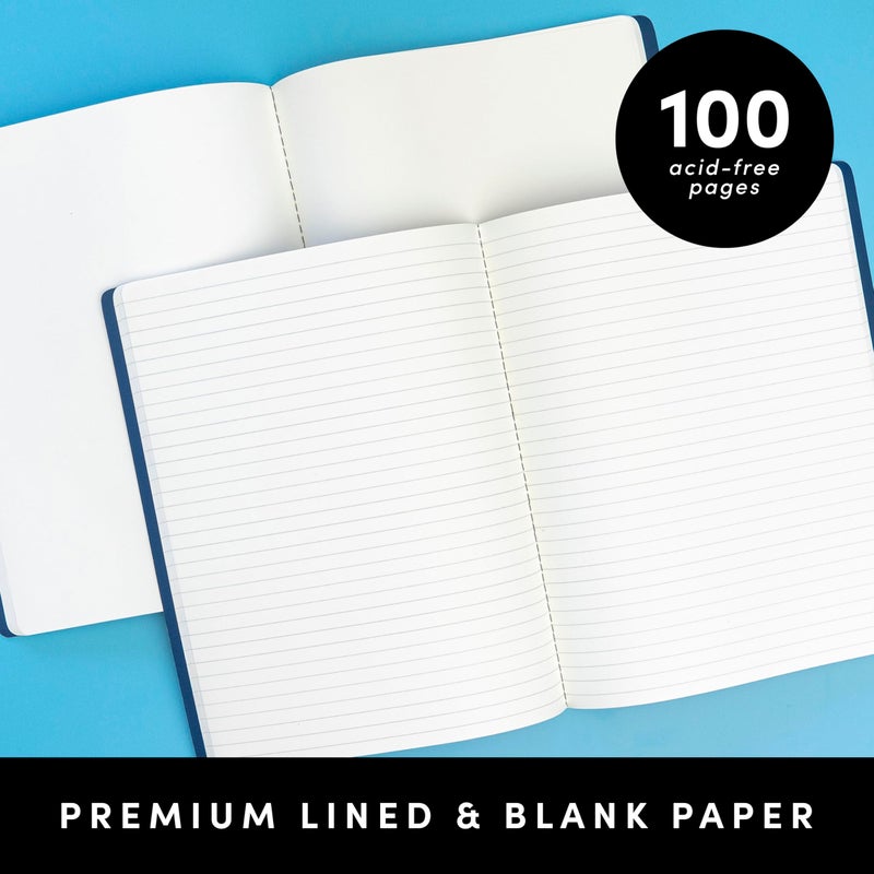 PAPERAGE Soft Cover Blank Journal Notebook, 2 Pack, (Burgundy), 100 Pages, Large 7.5 inches x 9.5 inches, Ideal for Sketch Book, Note Taking & Travel Journal - Image 3