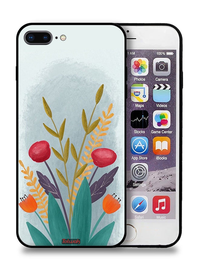 Tolwak Apple iPhone 8 Plus Protective Case Plants Drawing Art - Image 1