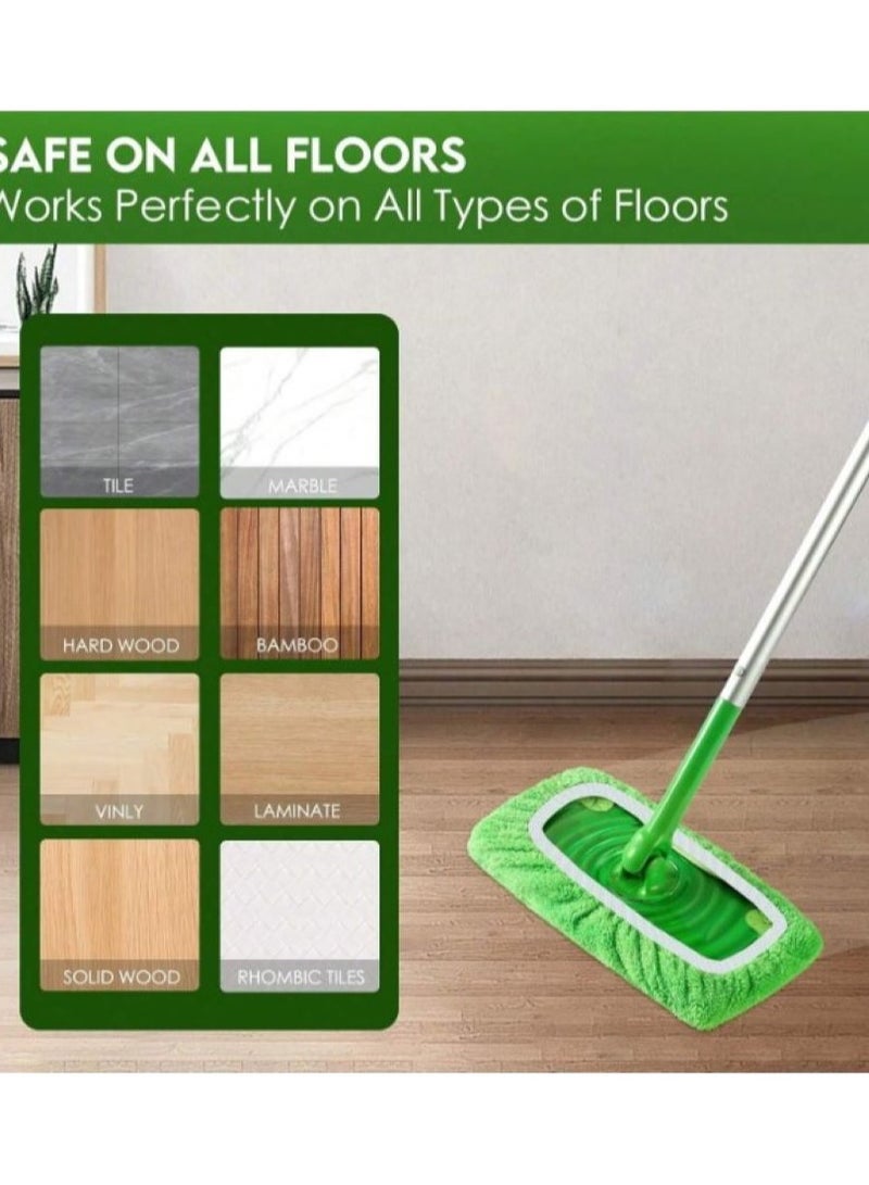 4 pieces of washable microfiber mop pads. Washable and reusable mop pads for wet and dry floors and for all types of surfaces. Suitable for steam cleaning machines - Image 3