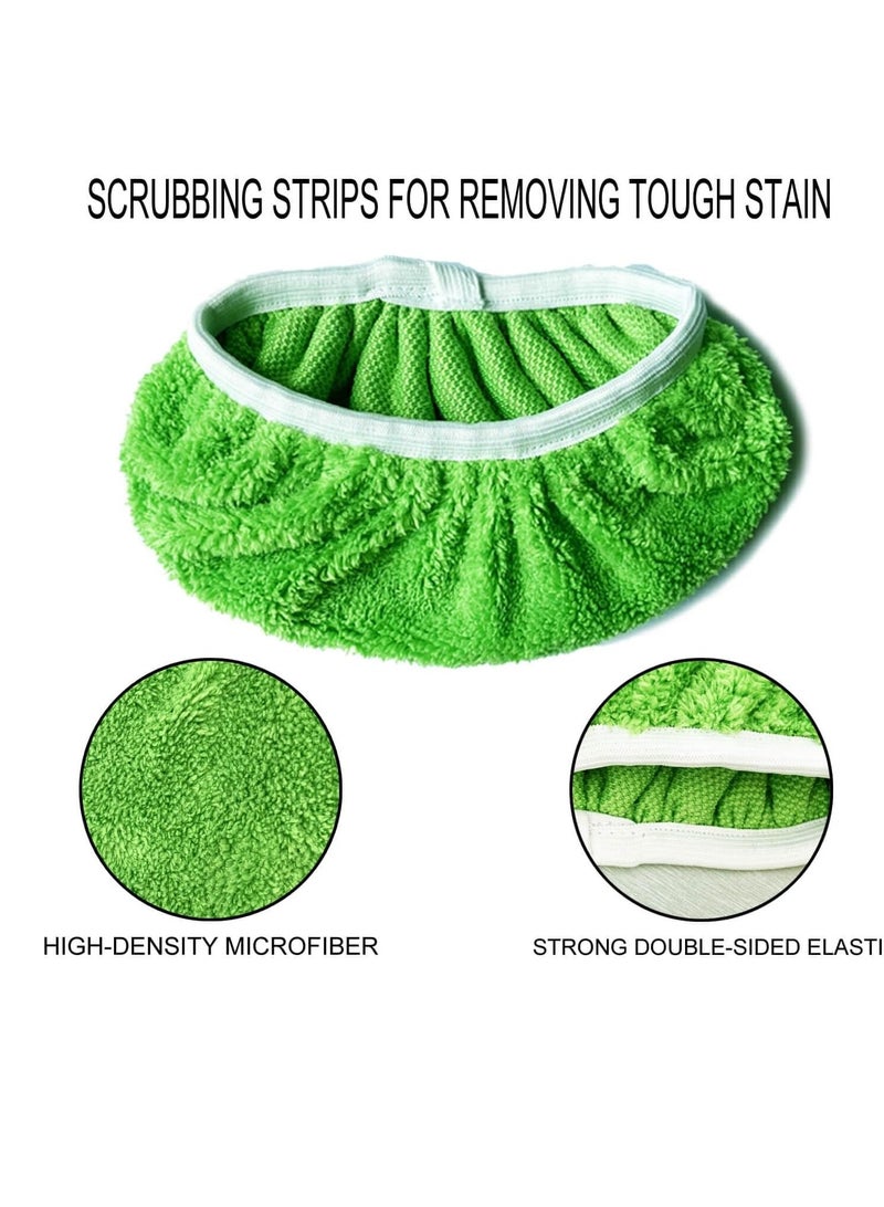 4 pieces of washable microfiber mop pads. Washable and reusable mop pads for wet and dry floors and for all types of surfaces. Suitable for steam cleaning machines - Image 4