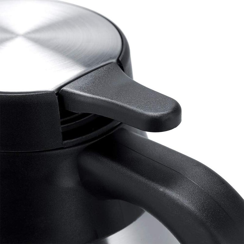 Zerodis Stainless Steel Coffee Carafe Thermal Carafes Airpot Insulated Thermal Pot with Large Mouth Spout Button Pouring Suitable for Home Office Storing Tea Coffee Water Stainless Steel (2L) - Image 4