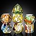 DNDND 7Piece Glass Dice Set Multifaceted Colorful DND Dice Tabletop Gaming Collectors Premium Gift Box Durable Design Colorful - Image 2