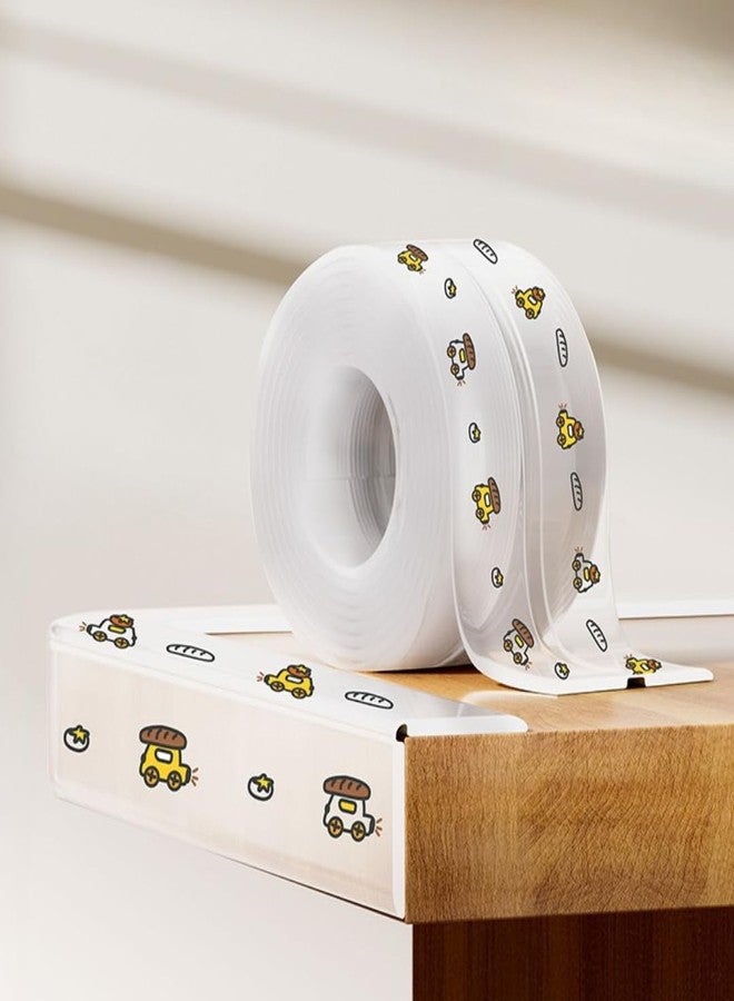 KidDough Baby Proofing Edge Protector, Child Safety Furniture Guard, 2 Metres Safety Strip, Edge Guard for Kids Safety, Baby Safety Products, Transparent (Car Print) - Image 1