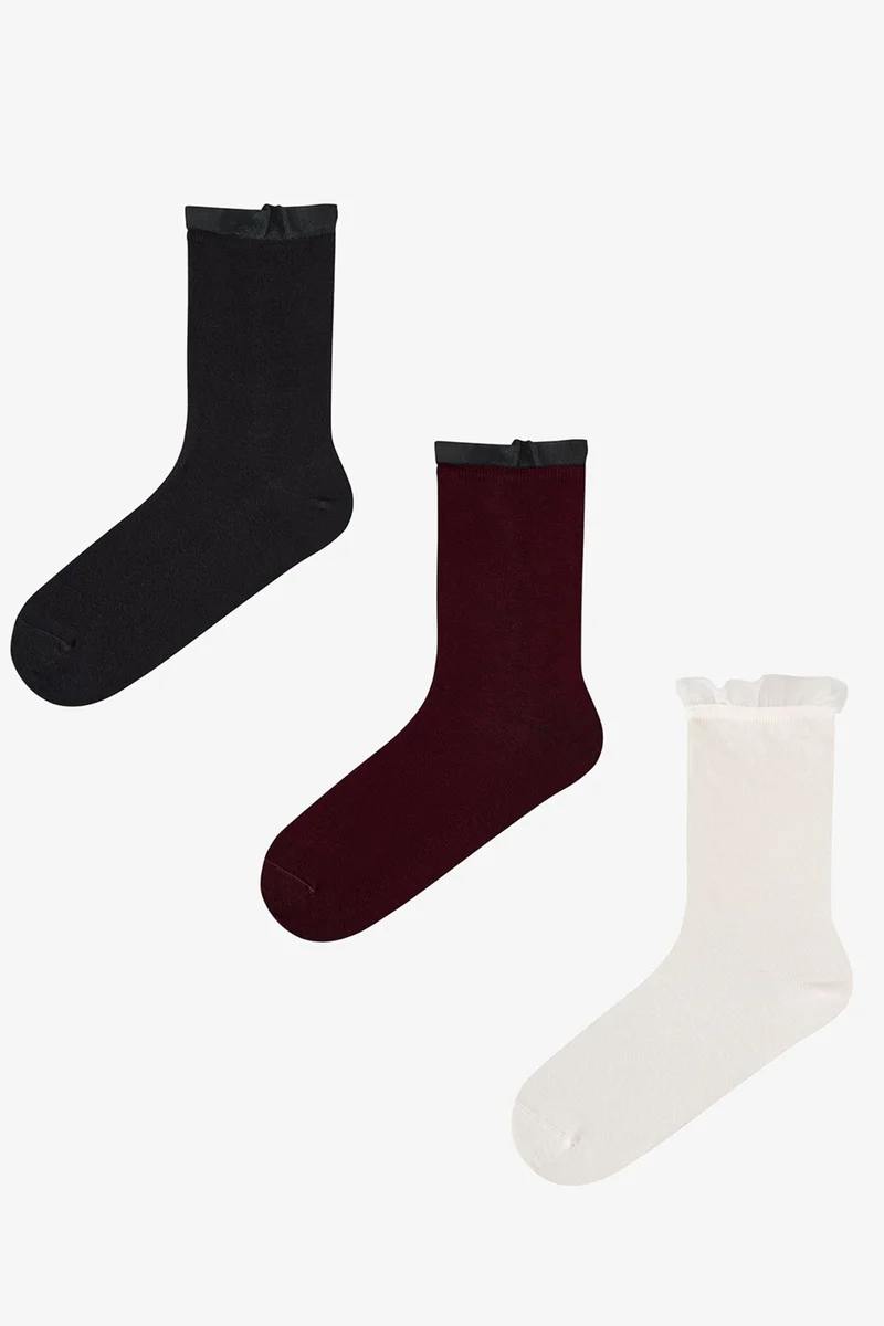Penti PENTI Tulle Cotton Pair Crew Socks