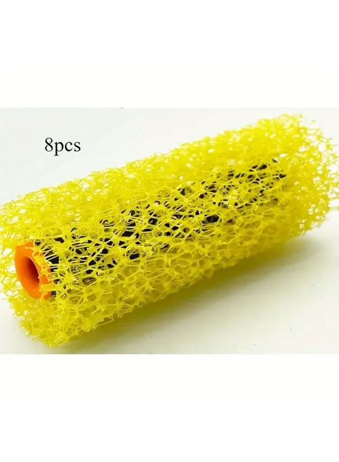 8pcs Textured Foam Paint Roller Covers for Walls Ceilings Smooth Application - Image 4