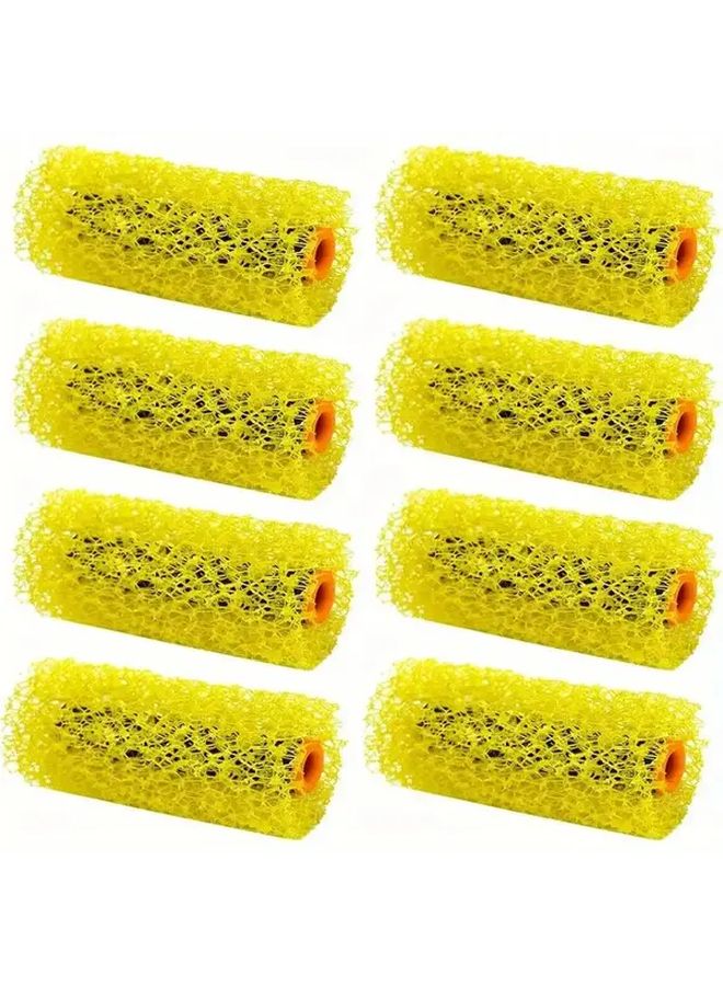 8pcs Textured Foam Paint Roller Covers for Walls Ceilings Smooth Application - Image 5