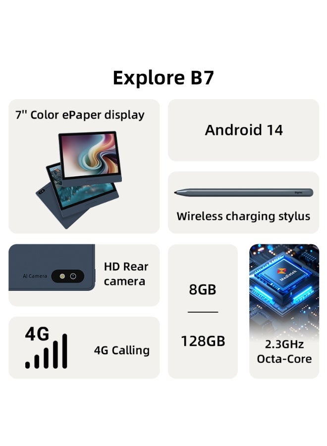 Bigme 7'' Bigme B7 ebook reader tablet kaleido 3 8+128GB Android 14 E ink colored tablet - Image 5