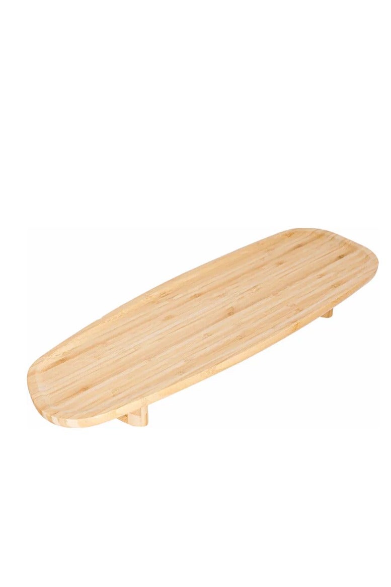 Alsaif Gallery Al Saif Gallery wooden dessert serving stand, 15 x 15 x 45 cm, oval - brown - Image 2