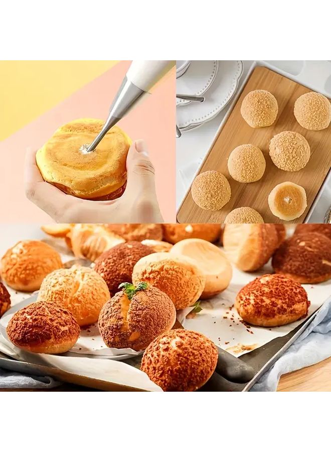 3pcs Puff Pastry Piping Nozzle Set For Frosting Buttercream Icing Cake Decorating - Image 2
