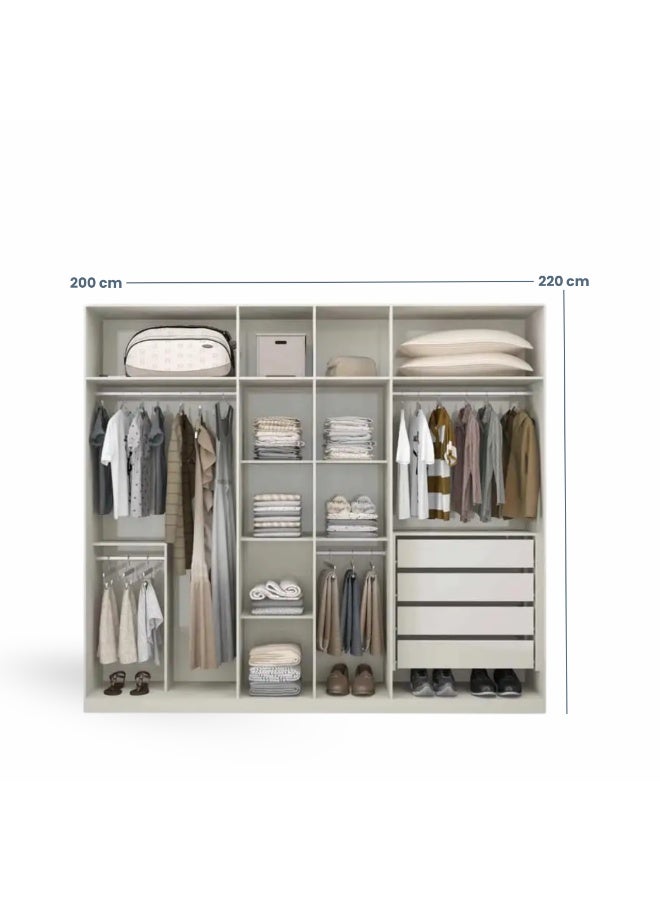 ملاذ هاوس دولاب مودرن 220*200*50 – MZWD205 - Image 4