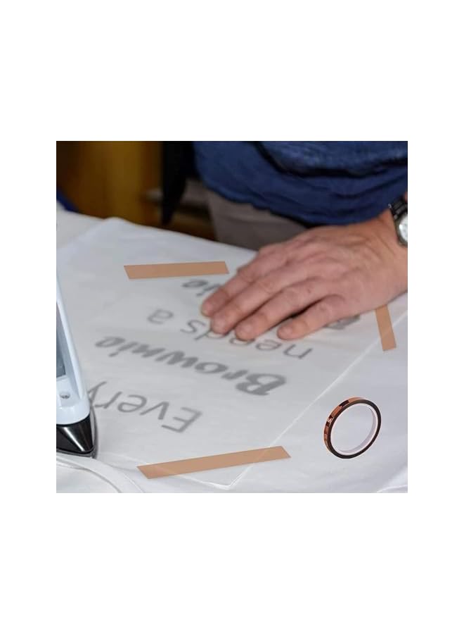 promass Heat Resistant Tape, High Temp Tape Sublimation Tape Thermal Tape for Sublimating Print, Heat Transfer and Insulation, Wave Soldering, Easy to Use, 3mm/5mm/8mm/12mm x 33m, Tawny - Image 3