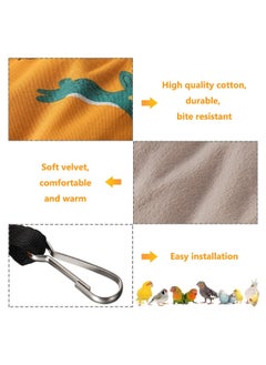 Generic Soft Bird Nest House - Hanging Hammock Velvet Shed Hut Cage Plush Fluffy Birds Hideaway Sleeping Bed Fuzzy for Parrot Parakeet Cockatiels Budgies Lovebird Medium (Yellow)  - Image 5