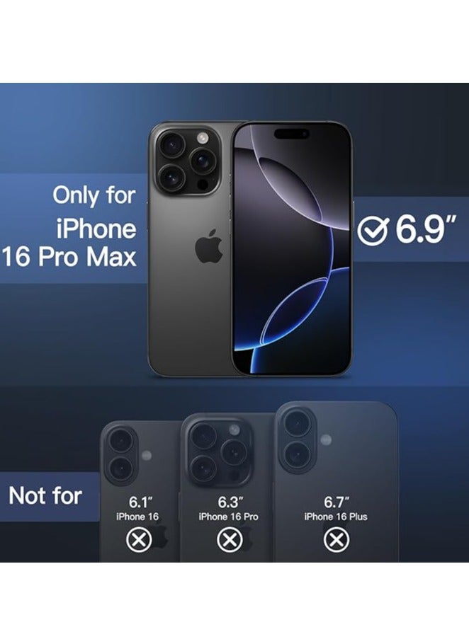 Magnetic Case for iPhone 16 Pro Max 6.9-Inch Compatible with MagSafe, Translucent Matte Back Slim Shockproof Phone Cover (Black) - Image 2