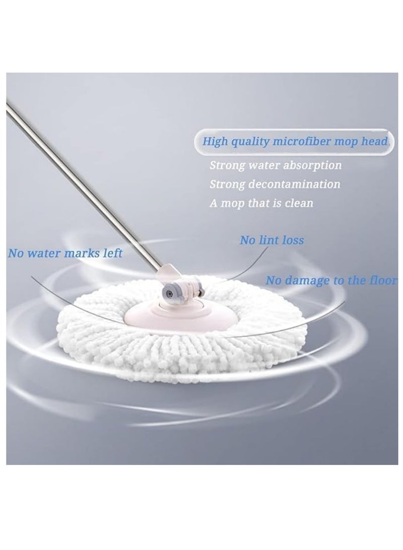 كوول تشيك 5 قطع من رؤوس الممسحة الدوارة البديلة المصنوعة من الألياف الدقيقة، عبوة من 5 رؤوس إعادة تعبئة من الألياف الدقيقة عالمية لـ 360 Spin Magic Mopping، شكل دائري، مقاس قياسي، أبيض - Image 3