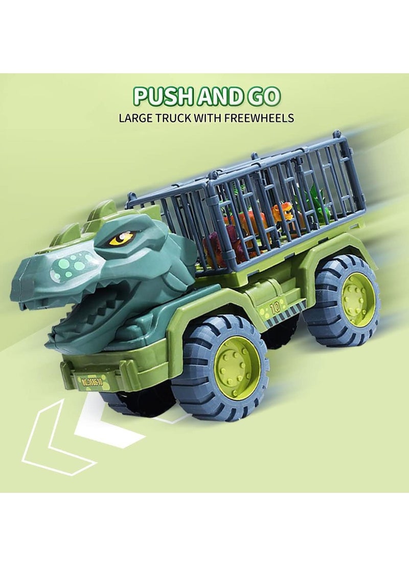 Dinosaur Truck Toys for 3-5 Year Old Boys Girls with 15 Dino Toys Playset Figures, Dinosaur Toys for Kids 3-5, Toy Trucks for Boys, Large Dinosaur Carrier Truck