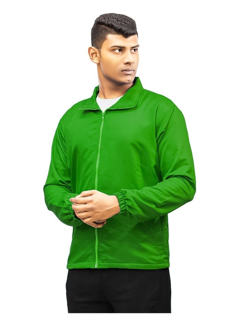 سبورت جاكيت تدريب رياضي رجالي لون اخضر مقاس S-XXL  - Image 4