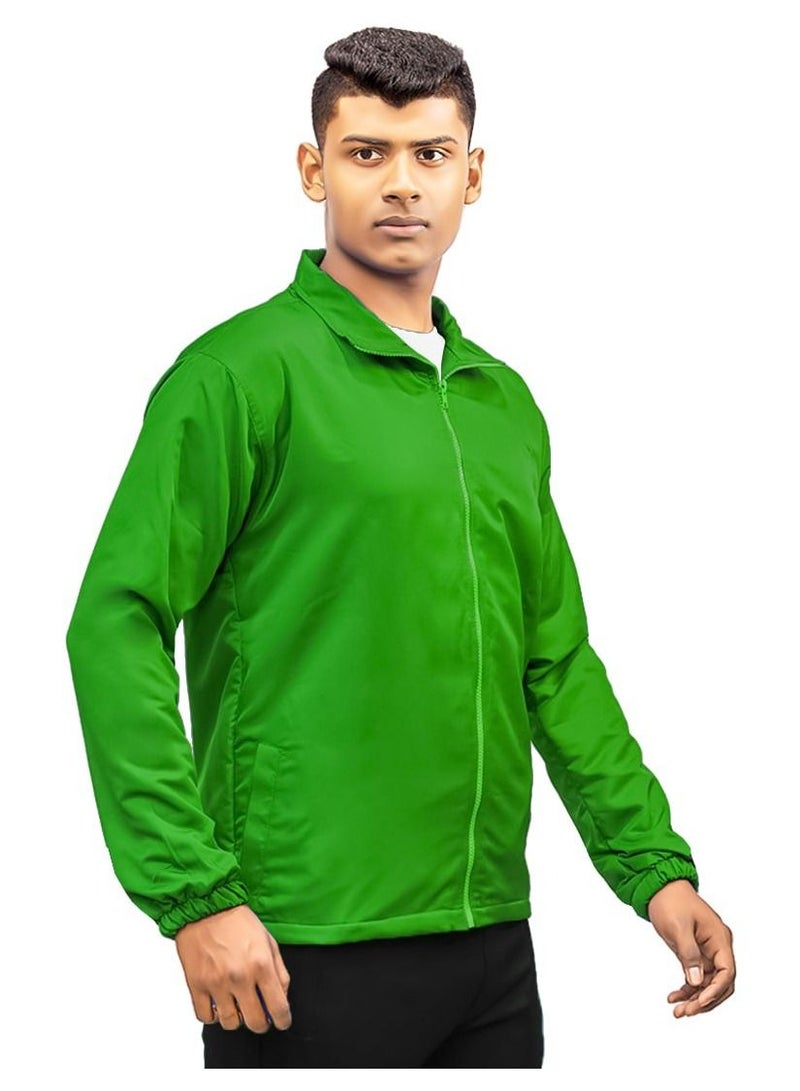 سبورت جاكيت تدريب رياضي رجالي لون اخضر مقاس S-XXL  - Image 1
