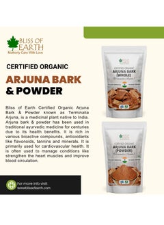 BLISS OF EARTH Arjuna Bark Powder 100g Herbal Supplement for Heart Health and Blood Pressure Organic Natural Cardiovascular Support Pack of 2  - Image 4