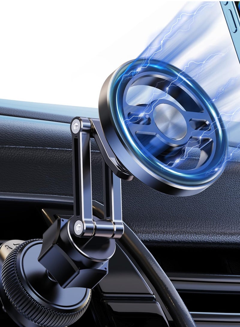 KASTWAVE حامل هاتف مغناطيسي للسيارة - حامل هاتف مغناطيسي قوي للغاية، حامل هاتف بالهواء للسيارة، حامل هاتف دوار بزاوية 360 درجة لهواتف مagsafe آيفون 15 14 13 12 برو ماكس ميني وجميع الهواتف - Image 1