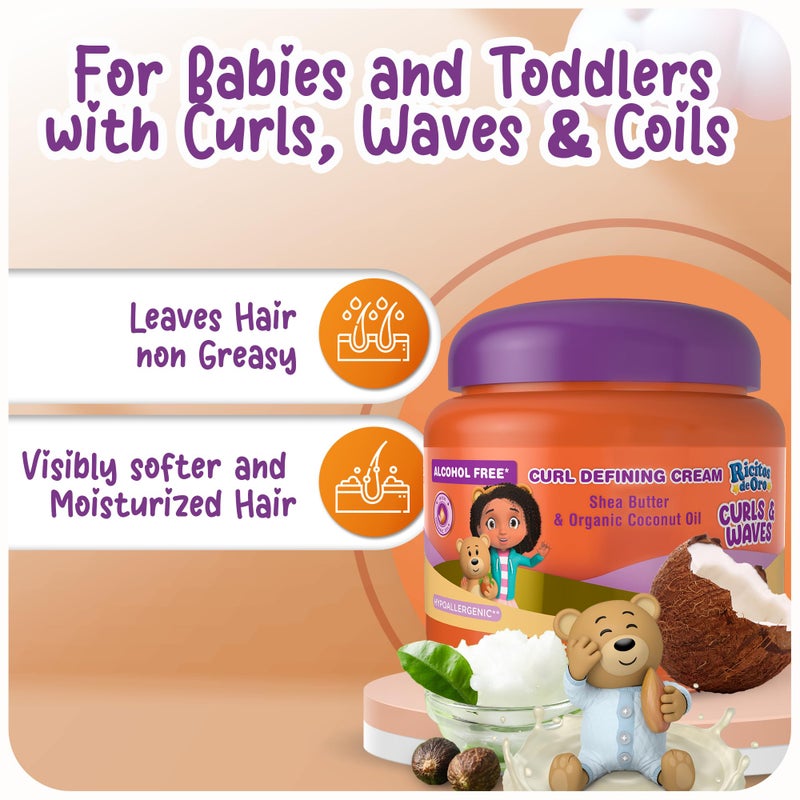 Ricitos de Oro Curl Defining Cream: Defines Curls Without Frizz, Long-Lasting Hydration,100% Natural Oils, Vegan Ingredients, Easy Detangle & Style, Conditions Without Weighing Down, 10.5 Oz, 2-Pack - Image 3