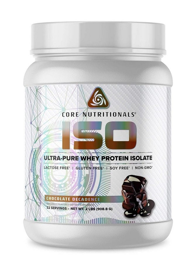 Core Nutritionals Iso, 100% Micro Filtered, Zero Artificial Fillers, 25G Whey Protein Isolate, 32 Servings (Chocolate Decadence)