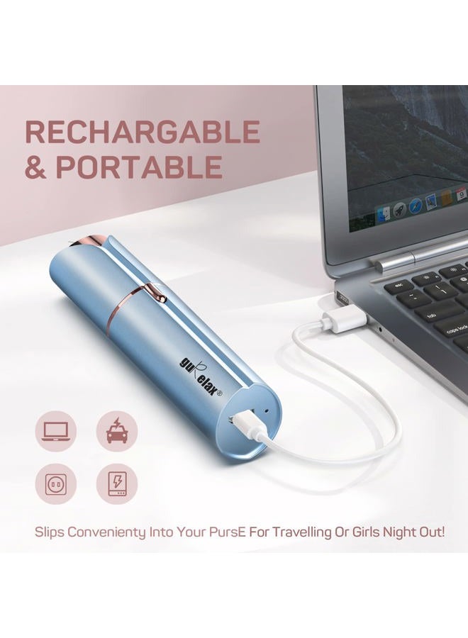 gurelax Facial Hair Removal for Women(as seen on tv), Gurelax Facial Hair Remover, Electric Face Shaver, Painless Hair Removal Device for Lip, Chin with 2 x Replacement Heads - Image 4