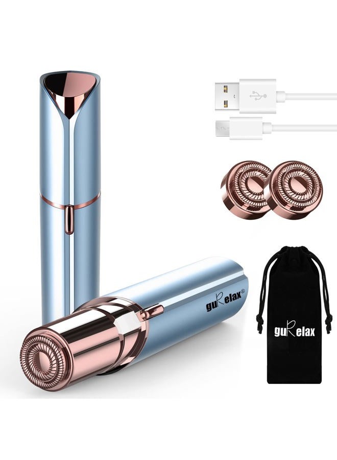 gurelax Facial Hair Removal for Women(as seen on tv), Gurelax Facial Hair Remover, Electric Face Shaver, Painless Hair Removal Device for Lip, Chin with 2 x Replacement Heads - Image 1