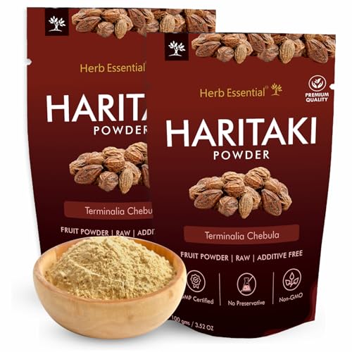 Herb Essential Haritaki Powder 200g - Pack of 2 (100g Each) | Ayurvedic Gut Detox, Digestive Health & Immunity Support | Natural Herbal Supplement for Wellness - Image 1