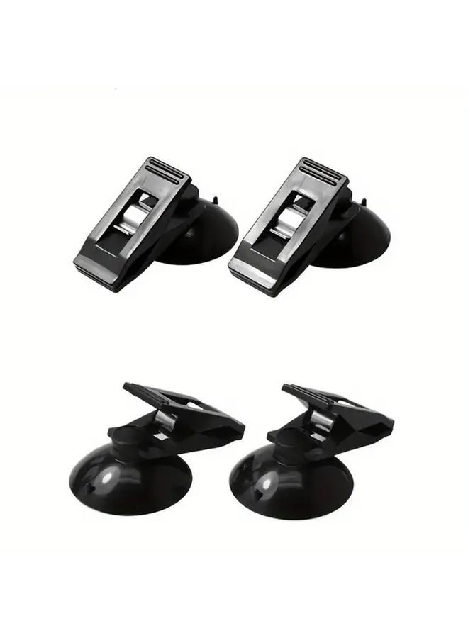 2pcs Black Portable Car Suction Cup Holder Detachable Window Mount For Sunshade Tickets Car Interior Accessories Secure Grip Design Easy Installation Vehicle Organization Modern Accessory Sturdy Construction - Image 5