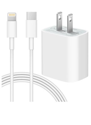 Fast Charger [Apple MFi Certified] 20W PD Fast Type C Wall Charger with 6FT Charging Cable Compatible iPhone 13/13 Mini Pro Max/12 Pro Max/12 Mini/11 Pro - pzsku/Z334C8C8ECEADA3E3411EZ/45/_/1650558312/9197f3a8-d03d-4173-8f59-f2ed07c2808b