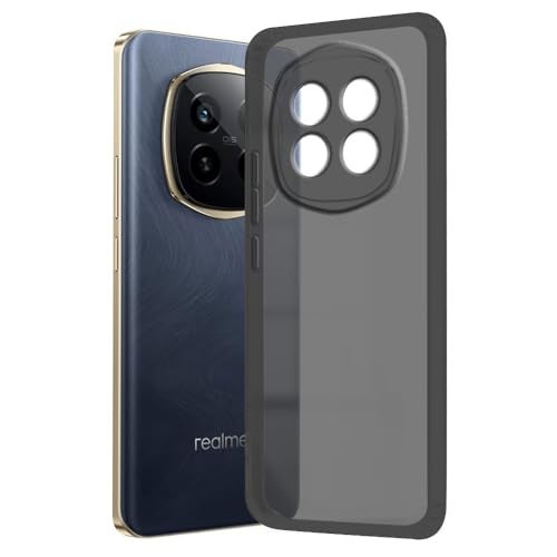 Casotec Realme P2 Pro 5G Back Cover | Anti-Slip Grip Case | Thin Slim Super Clear | Shockproof Bumper TPU Case for Women Girls (Clear/Black) - Image 4