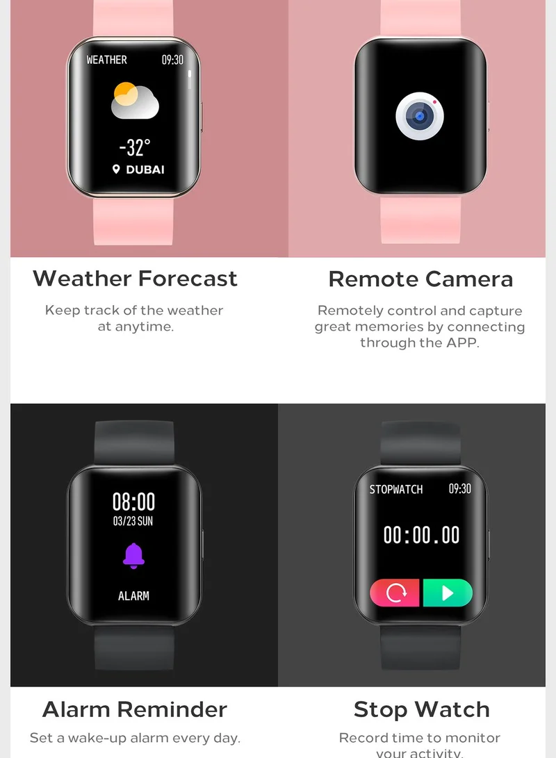 Ginger Smart Watch With Second Strap Gift Set
