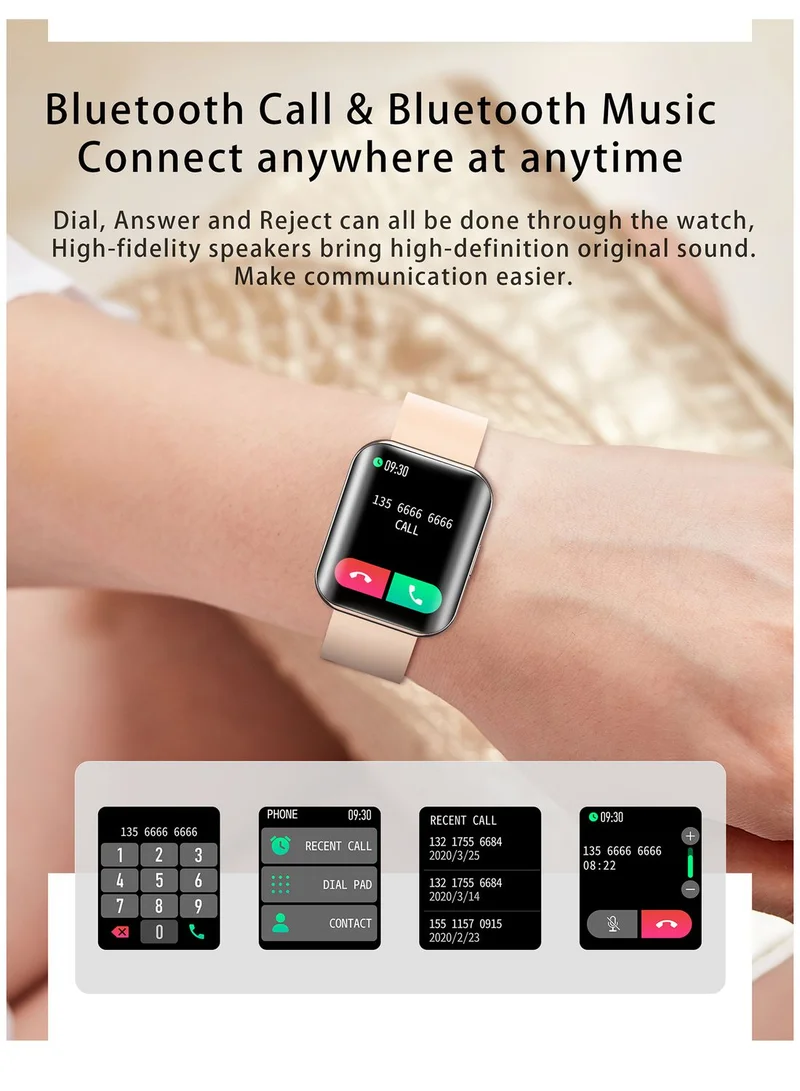 Ginger Smart Watch With Second Strap Gift Set
