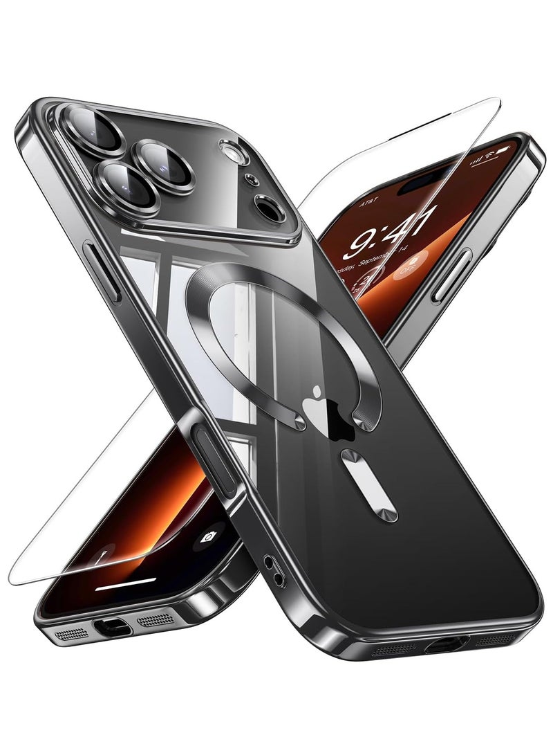 MUDISO iPhone 17 Pro Case Compatible with Magsafe Camera Lens Protection Cover with Full HD 9D Tempered Glass For iPhone 17 Pro Anti-Yellowing Drop Protection Cover for iPhone 17 Pro 6.3-inch - Image 1