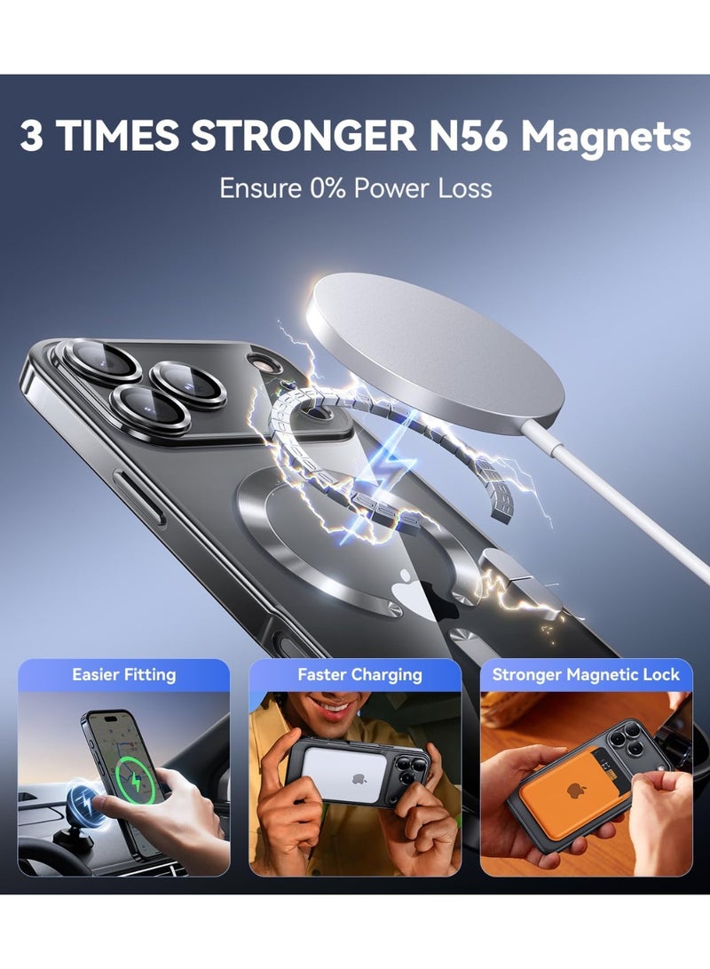 MUDISO iPhone 17 Pro Case Compatible with Magsafe Camera Lens Protection Cover with Full HD 9D Tempered Glass For iPhone 17 Pro Anti-Yellowing Drop Protection Cover for iPhone 17 Pro 6.3-inch - Image 3