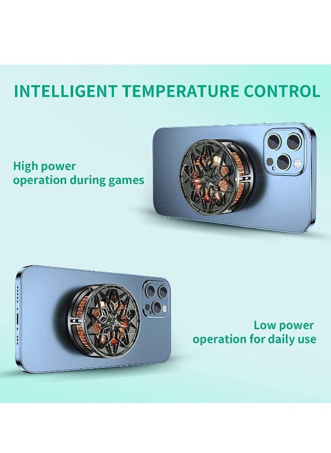Generic High-Power Magnetic Mobile Phone Cooler with 15W Semiconductor Heatsink, Intelligent Temperature Control, Larger Cooling Area, Quieter Portable Fan for iPhone, Android, Tablet, and iPad.  - Image 4
