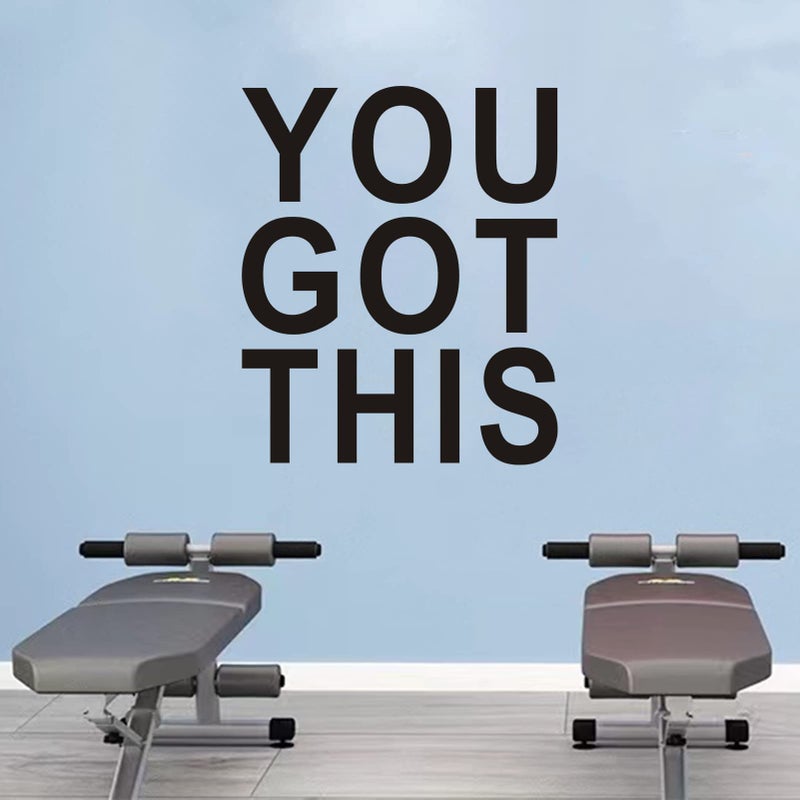 SEATUNE Sealtune Gym Inspirational Wall Scals - اقتباسات تحفيزية ملصقات جدار إيجابية - غرفة نوم مرآب غرفة المعيشة الحمام جدار الجدار المنزل ديكور جدار فن الفينيل - لقد حصلت على هذا 15 "X18" " - Image 4