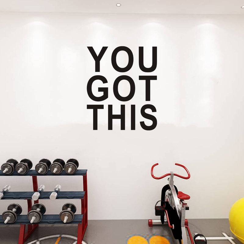 SEATUNE Sealtune Gym Inspirational Wall Scals - اقتباسات تحفيزية ملصقات جدار إيجابية - غرفة نوم مرآب غرفة المعيشة الحمام جدار الجدار المنزل ديكور جدار فن الفينيل - لقد حصلت على هذا 15 "X18" " - Image 5