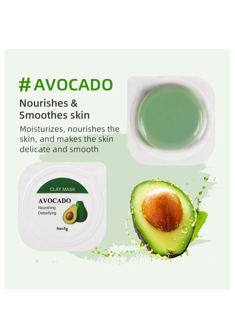 قناع الطين المرطب للوجه, كسبولات تنظيف البشرة، مجموعة ماسك الطين المرطب للعناية بالبشرة 10 قطع - Image 2