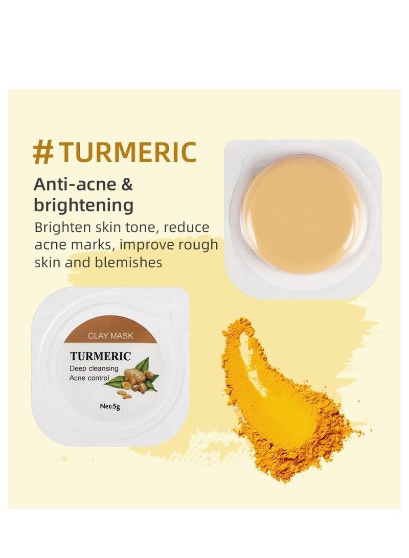 قناع الطين المرطب للوجه, كسبولات تنظيف البشرة، مجموعة ماسك الطين المرطب للعناية بالبشرة 10 قطع - Image 3