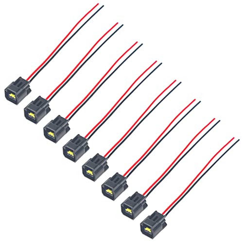 VASTAUTO Modular Ignition Coil Female Connector Plug Wire Harness Pigtail Fits for 4.6L 5.4L 6.8L Ford F150 F250 F350 Super Duty Mustang Explorer Expedition Crown Victoria (8Pcs) - Image 1