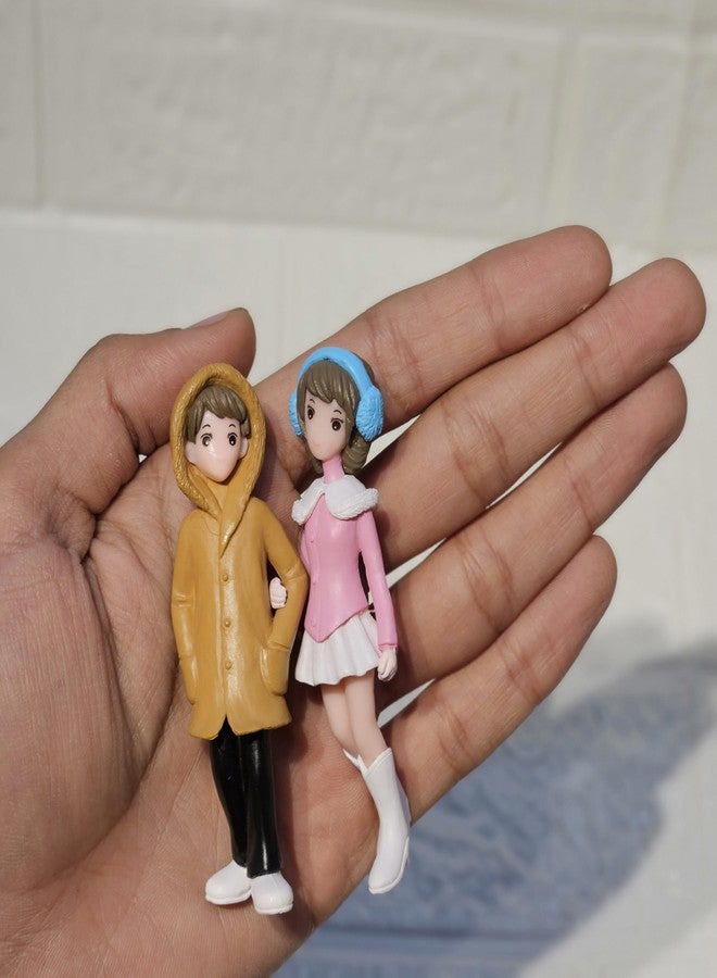 ARUNA DECOR Miniature Romantic Couple Figurine for Garden Decor Dollhouse Accessories Fairy Garden Landscape Decoration Resin Mini Showpiece for Gifting - Image 2