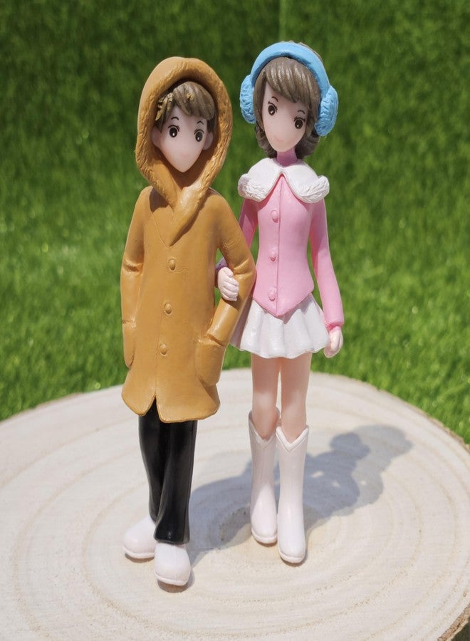 ARUNA DECOR Miniature Romantic Couple Figurine for Garden Decor Dollhouse Accessories Fairy Garden Landscape Decoration Resin Mini Showpiece for Gifting - Image 3