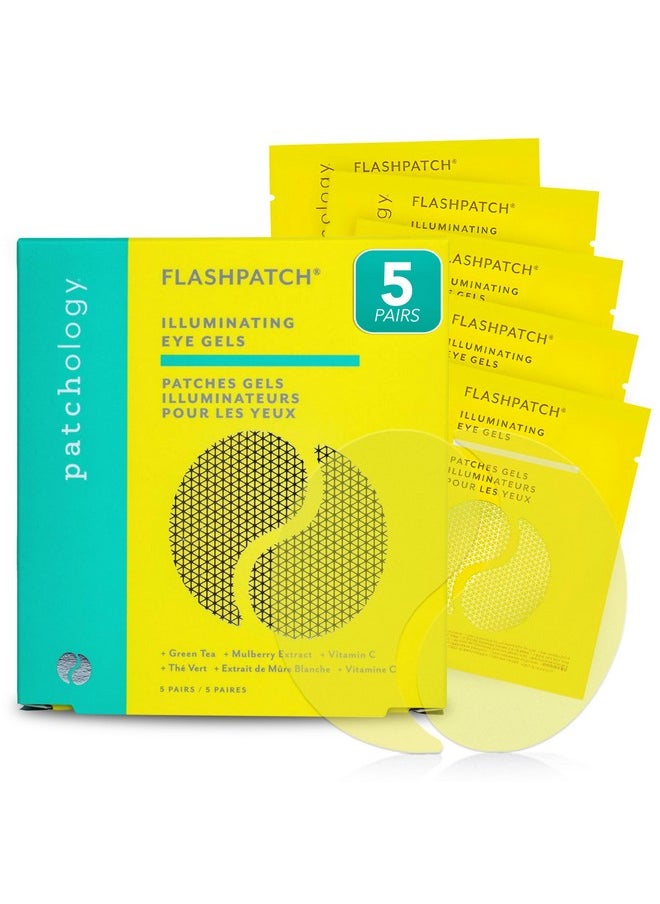 Patchology PATCHOLOGY Eye Mask, Brightening Under Eye Patches for Puffy Eyes and Dark Circles, Vitamin C Serum, Dark Circles Under Eye Treatment, Hydrating Eye Patches for women and men (5 Pairs)  - Image 1