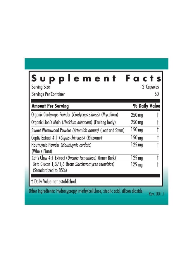 Nutricology - Phyto Tick Defense Supplement - Mushroom Complex, Mushroom Extract, Lions Mane, Cordyceps, Beta Glucans, Vegetarian Capsules - 120 Count - Image 2