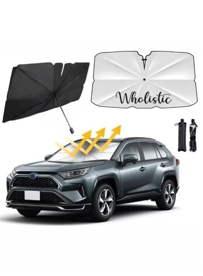 Generic Pop Up Car Windshield Sunshade Foldable Keeps Car Cool Blocks Harmful UV Rays Protects Car Interior Fits Large SUV - Image 1