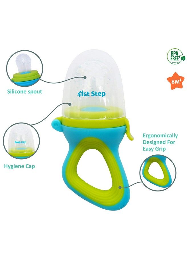 1st Step Bpa Free Silicone Fruit And Food Nibbler And Feeder (Blue) - Image 3