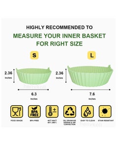 Excefore Air Fryer Silicone Baking Tray 7.6inch for 3 to 5 Qt Reusable Air Fryer Silicone liners, Round Air Fryer Silicone Basket for Air Fryer Easy Cleaning Silicone Pot  - Image 3