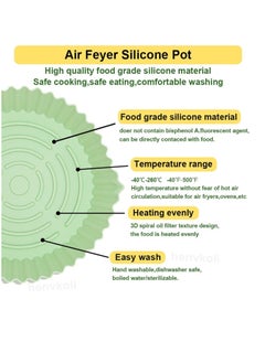 Excefore Air Fryer Silicone Baking Tray 7.6inch for 3 to 5 Qt Reusable Air Fryer Silicone liners, Round Air Fryer Silicone Basket for Air Fryer Easy Cleaning Silicone Pot  - Image 2
